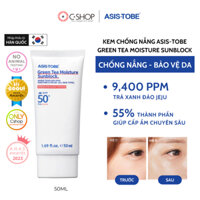 [Freeship+Mã giảm giá] Kem chống nắng Asis tobe Green Tea Moisture Sunblock 50ml bảo vệ da dưới ánh nắng, căng bóng