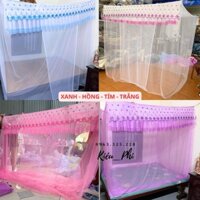 FreeShip Màn dây tuyn vải đẹp ⚡Có Cửa ⚡Mùng ngủ cao cấp gia đình chống muỗi tuyệt đối 1m6 1m8 2m 2m2 có re