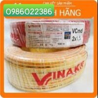 [Freeship Max] Dây điện 2x2,5- 1,0mm Vinakip hàng chính hãng lõi đồng 100% ,cuộn dài 100 mét- Nhà phân phối Tuấn Lợi