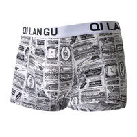 Freeship MAX Quần Lót, Sịp Boxer Mùa Hè Vải Bằng Lụa Cao Cấp, Quần Sịp Boxer Nam Họa Tiết Độc Đáo Co Giãn 4 Chiều - XL - Trắng Rượi