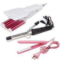 FREESHIP- Máy Làm Tóc Sóng nước Bản To+ Tặng (Máy xoăn mini+ Máy Là thẳng mini hoặc/ dập xù mini) MS(591)