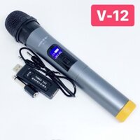 (FREESHIP) Micro Karaoke không dây cho loa kéo Daile / Aige / Zong / Shuae V12 màn hình LCD (đen)