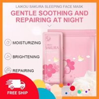 [FreeShip] Một Túi 15 Gói Mặt Nạ Ngủ Laikou Hoa Anh Đào Dưỡng Ẩm Phục Hồi Sáng Da Sakura Sleeping Mask