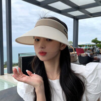 (freeship) Mũ lưỡi trai hở nóc rộng vành gấp gọn, Mũ chống nắng nửa đầu form cứng