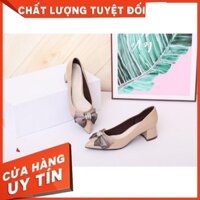 [FREESHIP Mua 2sp - ẢNH THẬT 100%] Giày Cao Gót Nữ HÀNG HIỆU CAO CẤP Đính Nơ Xinh 5P MS.GC.0091