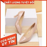 [FREESHIP Mua 2sp - ẢNH THẬT 100%] Giày Cao Gót Nữ HÀNG HIỆU CAO CẤP Da Bóng, Bọc Gót 7P MS.GC.0094