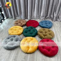 (FREESHIP) Nệm Ngồi Hình Tròn, Đệm Ngồi Bệt Tròn Cho Ghế Ban Công Hoặc Cho Quán Trà Sữa Mềm Mịn Size 40Cm ( Hình Thật Shop Chụp)