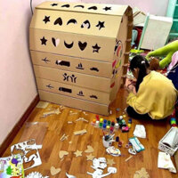 [FreeShip] NHÀ GIẤY CARTON LẮP GHÉP THÔNG MINH CHO BÉ hygo