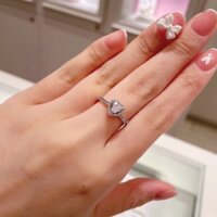 [FREESHIP] Nhẫn PANDORA trái tim-HEART STONE TIMELESS RING, fullbox túi hãng fullsize