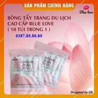 [FreeShip-NHẬP KHẨU 100%] Bông tẩy trang cotton pads cao cấp siêu mềm mịn, dai/ Bông tẩy trang blue love du lịch