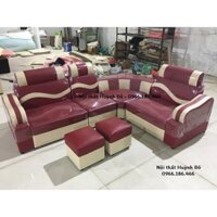 FREESHIP NT Hà Nội Bộ bàn ghế sofa da đỏ+kem (chọn màu tùy ý)