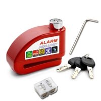 [FREESHIP] Ổ khóa đĩa xe máy, xe đạp chống trộm có còi hú báo động tặng kèm pin