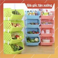 (Freeship+quà 10k)Kệ rổ nhựa 4 tầng đa năng kích thước 32x28x80 dễ dàng tháo lắp tiện lợi