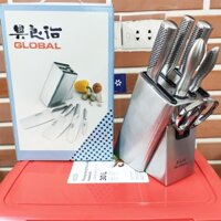 [FREESHIP + Quà 19k] - Bộ Dao 7 Món Cao Cấp Nhà Bếp Global Global Nhật Bản Tặng Khăn Lau Đa Năng - Sỉ Gia Dụng Toàn Cầu