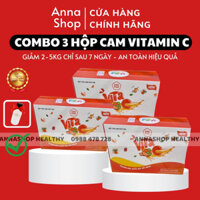 [Freeship + Quà] Combo 3 Hộp Nước Uống Giảm Cân Emodetox Vị Cam/ ho tro giam can nhanh