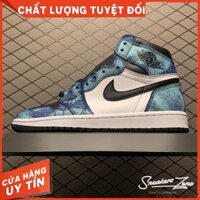 (FREESHIP+QUÀ) Video Giày thể thao AIR JORDAN 1 Retro High Tie Dye xanh dương cao cổ nhiều màu : .