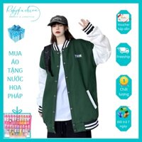 [FREESHIP+QUÀ39K]áo khoác bomber nữ nam áo khoác 2022 nữ áo bóng chày chữ logo phong cách hàn quốc form rộng trẻ trung