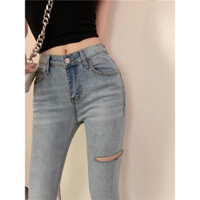 FREESHIP QUẦN JEAN SKINNY RÁCH ĐÙI QCCC