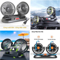 [FREESHIP] QUẠT ĐÔI MINI 12V XOAY 360 ĐỘ CHO Ô TÔ, XE HƠI TIỆN DỤNG