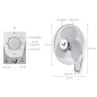[FREESHIP] 💥Quạt Treo Tường 2 Dây ASIA L16018 - 45W 💥- Bảo Hành 1 Năm