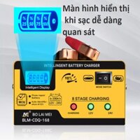 [FreeShip] Sạc bình ắc quy 12V - 24V 200AH cho ô tô xe máy các loại bình khô bình nước thông minh tự ngắt khi đầy