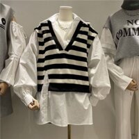 FREESHIP SET SƠ MI ÁO GILE LIỀN ULLAZANG QCCC