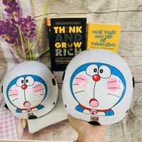 [Freeship+sticker]Mũ bảo hiểm hình doremon có lỗ thông gió phù hợp với nam và nữ đội