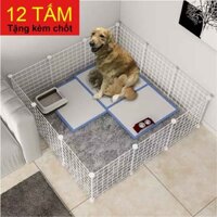 [FREESHIP - TẶNG 24 CHỐT 🎁] COMBO 12 TẤM LƯỚI 35x35cm - Tấm Ghép Làm Chuồng Quây Cho Chó Mèo Thú Cưng