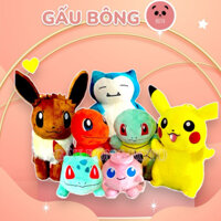 [Freeship - Tặng kèm quà] Gấu Bông Pokemon cơ bản đủ các loại,EEVEE-HITOKAGE- ZENIGAME-PIKACHU-FUSHIGIDAN-KABIGON