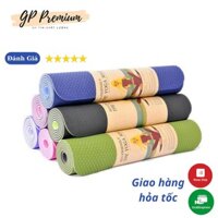 💖FreeShip💖 Thảm Tập YOGA/Thảm Tập GYM TPE 2 Lớp 6mm Không Thấm Mồi Hôi, Chống trơn trượt Kích Thước 1830cm*61cm*6mm