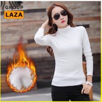 [Freeship - Thanh lí 1 ngày] Áo sinh nhiệt LÓT NỈ, cổ 2 LỚP cho bạn nữ LazaGroup