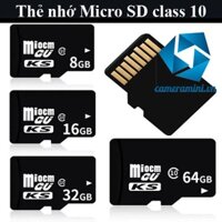 [Freeship] Thẻ nhớ Micro SD class 10 16gb, 32gb, 64gb dùng cho camera, điện thoại, máy ảnh + đầu đọc thẻ nhớ