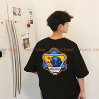 [FREESHIP TOÀN QUỐC] Áo thun IN HÌNH NASA- SPACEMAN NAM NỮ FORM RỘNG DÁNG DÀI CỔ TRÒN TAY LỠ UNISEX Freesize Màu Đen