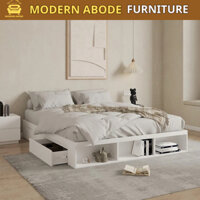 [FREESHIP TPHCM]Giường ngủ không đầu giường MODERN ABODE  kết hợp kệ để đồ MA87