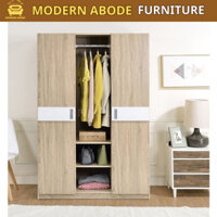 [FREESHIP TPHCM]Tủ quần áo gỗ công nghiệp 2 cánh cửa mở kèm ngăn MODERN ABODE AM-T001