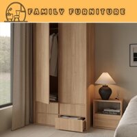 [FREESHIP TPHCM]Tủ quần áo gỗ công nghiệp 2 cánh FAMILY hiện đại gỗ MDF melamine F521