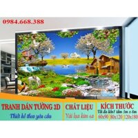 Freeship Tranh dán tường 3D - phong cảnh