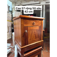 [Freeship] Tủ đầu giường có ngăn bí mật -tủ đầu giường gỗ hương đá cánh mở có khoá