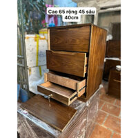 [Freeship] Tủ đầu giường có ngăn bí mật -tủ đầu giường gỗ mun 3 ngăn kéo có ngăn ẩn