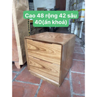 [Freeship] Tủ đầu giường có ngăn bí mật -tủ đầu giường gỗ hương vân(hương xám)