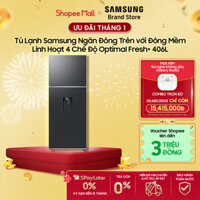 [Freeship] Tủ Lạnh Samsung Ngăn Đông Trên với Đông Mềm linh động 4 hình thức Optimal Fresh+ 406L RT42CG6584B1SV Sale Sốc