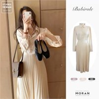 FREESHIP- VÁY SƠ MI DẬP LY HÀN QUỐC BE SỮA SIÊU SANG