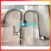 ⚡[FREESHIP] Vòi cắm chậu rửa bát cần mềm riêng lạnh đầu bằng dây Inox (vòi cắm tường)