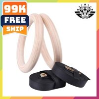 FREESHIP🎁 Vòng xà Gymnastic Rings 2021 tập gym⚡giá rẻ ⚡ Vòng xà treo Ring Dip gỗ Bạch Dương | hn & tphcm