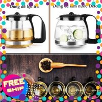 [FREESHIP-XẢ KHO] Bộ Ấm Pha Trà TEDA Tặng Kèm 4 Ly Trà Cao Cấp Có Lưới Lọc Cao Cấp Bọc Nhựa Chống Nóng