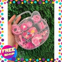 [FREESHIP-XẢ KHO] Set Kẹp Tóc HELLO KITTY Hộp Nhựa Hồng – Món Quà Ưa Thích Cho Các Bé Gái