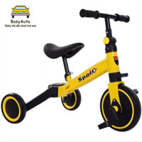 Freeship Xe chòi chân thăng bằng SPORT kết hợp xe đạp cho bé 2-5 tuổi có chỉnh độ cao-thấp (Đỏ-Vàng)