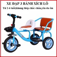 [FREESHIP] Xe đạp xích lô xe đạp đôi cho bé 2 - 7 tuổi , bảo hành 6 tháng ( ảnh thật )