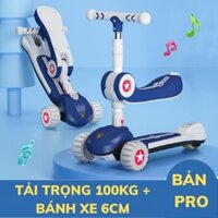 💥FREESHIP💥 Xe trượt scooter cho bé 3IN1 , 💥Tải Trọng 80kg , 💥 đèn LED + NHẠC BABY SHARK