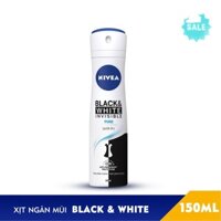 FREESHIP Xịt Ngăn Mùi Nivea Black & White 5in1 Ngăn Vệt Ố Vàng Vượt Trội 150ml - 82230 MS1 .